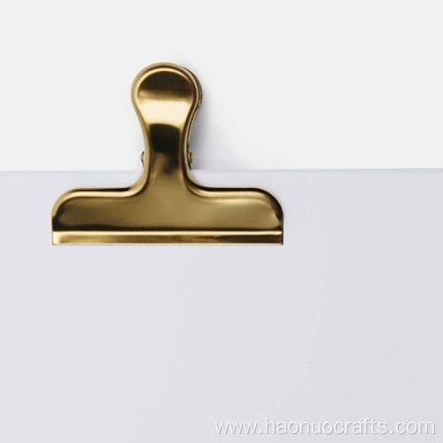 gold handle tail sealing clip handle metal folder